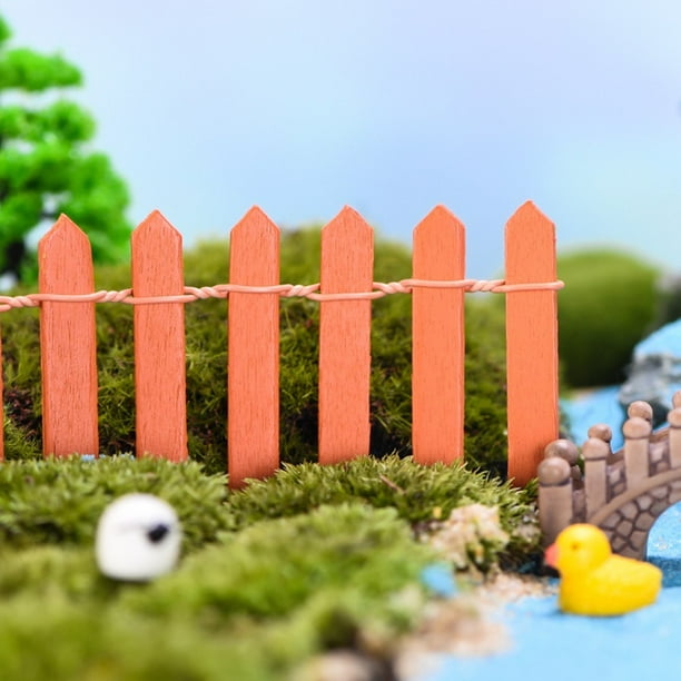 Miniature Fairy Garden Wood Fence Doll House Terrarium DIY Accessories Kit Decor Miniature Fairy Garden Wood Fence Doll House Terrarium DIY Accessories Kit Decor